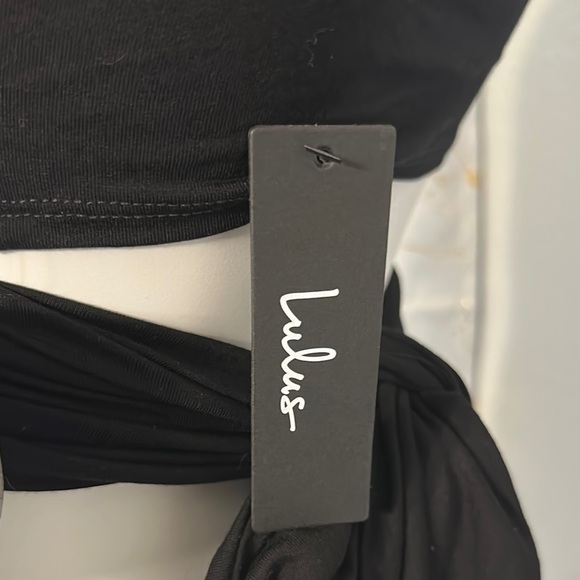Lulus Black Sleeveless Wrap Camisole - Picture 3 of 9